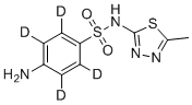 structure of CAS# 2470130-12-0, Sulfamethizole-d4;4-amino-N-(5-methyl-1,3,4-thiadiazol-2-yl)benzene-d4-sulfonamide