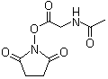 Acetylglycine N-hydroxysuccinimide ester molecular structure (CAS 24715-24-0)