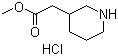 3-Piperidineacetic acid methyl ester hydrochloride molecular structure (CAS 247259-31-0)