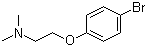 结构式 CAS# 2474-07-9, 2-(4-溴苯氧基)-N,N-二甲基乙胺