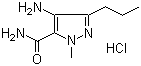 4-Amino-1-methyl-3-propyl-1H-pyrazole-5-carboxamide hydrochloride molecular structure (CAS 247584-10-7)