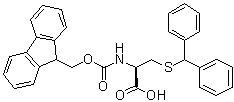 S-(Diphenylmethyl)-N-[(9H-fluoren-9-ylmethoxy)carbonyl]-L-cysteine molecular structure (CAS 247595-29-5)