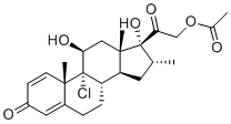 结构式 CAS# 24916-91-4, 伊科米松21-乙酸酯