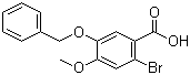 structure of CAS# 24958-42-7, 2-Bromo-4-methoxy-5-benzyloxybenzoic acid;2-Bromo-4-methoxy-5-(benzyloxy)benzoic acid