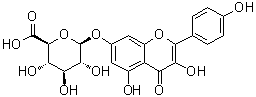 Kaempferol 7-glucuronide molecular structure (CAS 249938-52-1)