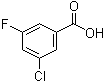 structure of CAS# 25026-64-6, 3-Chloro-5-fluorobenzoic acid