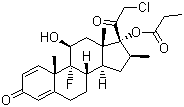 Clobetasol propionate molecular structure (CAS 25122-46-7)