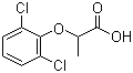 structure of CAS# 25140-90-3, 2-(2,6-Dichlorophenoxy)propanoic acid;2-(2,6-Dichlorophenoxy)propionic acid