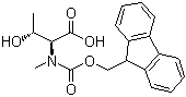 结构式 CAS# 252049-06-2, N-[芴甲氧羰基]-N-甲基-L-苏氨酸