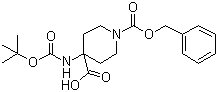 4-(Boc-amino)-1-Cbz-piperidine-4-carboxylic acid molecular structure (CAS 252720-32-4)