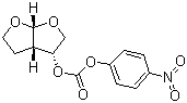 rel-(3R,3aS,6aR)-Hexahydrofuro[2,3-b]furan-3-yl 4-nitrophenyl carbonic acid ester molecular structure (CAS 252873-35-1)