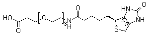 18-[(3aS,4S,6aR)-六氢-2-氧代-1H-噻吩并[3,4-d]咪唑-4-基]-14-氧代-4,7,10-三氧杂-13-氮杂十八烷酸分子结构 (CAS 252881-76-8)