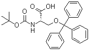 N-[(1,1-Dimethylethoxy)carbonyl]-O-(triphenylmethyl)-L-serine molecular structure (CAS 252897-67-9)