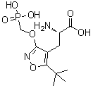 (alphaS)-alpha-Amino-5-(1,1-dimethylethyl)-3-(phosphonomethoxy)-4-isoxazolepropanoic acid molecular structure (CAS 252930-37-3)