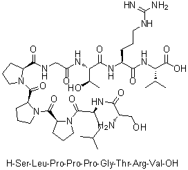 L-Seryl-L-leucyl-L-prolyl-L-prolyl-L-prolylglycyl-L-threonyl-L-arginyl-L-valine molecular structure (CAS 252936-88-2)