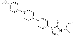 结构式 CAS# 252964-68-4, 2,4-二氢-4-[4-[4-(4-甲氧基苯基)-1-哌嗪基]苯基]-2-(1-甲基丙基)-3H-1,2,4-三唑-3-酮