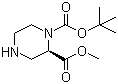 (R)-N-Boc-piperazine-2-carboxylic acid methyl ester molecular structure (CAS 252990-05-9)
