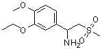 structure of CAS# 253168-94-4, 3-Ethoxy-4-methoxy-alpha-[(methylsulfonyl)methyl]-benzenemethanamine;1-(3-Ethoxy-4-methoxyphenyl)-2-methylsulfonylethylamine
