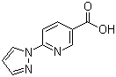 structure of CAS# 253315-22-9, 6-(1H-Pyrazol-1-yl)nicotinic acid;6-(1H-Pyrazol-1-yl)pyridine-3-carboxylic acid