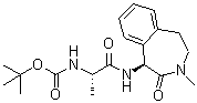 N-[(1S)-1-Methyl-2-oxo-2-[[(1S)-2,3,4,5-tetrahydro-3-methyl-2-oxo-1H-3-benzazepin-1-yl]amino]ethyl]carbamic acid 1,1-dimethylethyl ester molecular structure (CAS 253324-93-5)