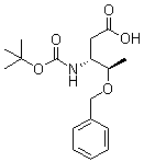 structure of CAS# 254101-11-6, Boc-O-benzyl-L-beta-homothreonine;(3R,4R)-4-(Benzyloxy)-3-((tert-butoxycarbonyl)amino)pentanoic acid