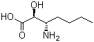 (2S,3S)-3-Amino-2-hydroxyheptanoic acid molecular structure (CAS 254438-54-5)