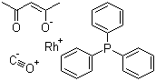 Rhodium (triphenylphosphine)carbonylacetylacetonate molecular structure (CAS 25470-96-6)