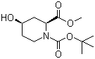 结构式 CAS# 254882-06-9, (2S,4R)-4-羟基哌啶-1,2-二羧酸 1-叔丁酯 2-甲酯
