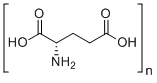 structure of CAS# 25513-46-6, L-Glutamic acid polymer;Polyglutamic acid; alpha-L-Glutamic acid polymer; gamma-L-Polyglutamic acid; gamma-Poly(L-Glutamic acid)