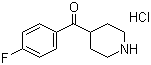 structure of CAS# 25519-78-2, 4-(4-Fluorobenzoyl)piperidine hydrochloride;(4-Fluorophenyl)(4-piperidyl)methanone hydrochloride