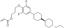 2-Propenoic acid 3-[2,6-difluoro-4-[(trans,trans)-4'-propyl[1,1'-bicyclohexyl]-4-yl]phenoxy]propyl ester molecular structure (CAS 255386-69-7)