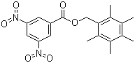 2,3,4,5,6-Pentamethylbenzyl alcohol 3,5-dinitrobenzoate molecular structure (CAS 25651-71-2)