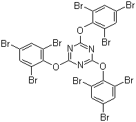 三(三溴苯氧基)三嗪分子结构 (CAS 25713-60-4)