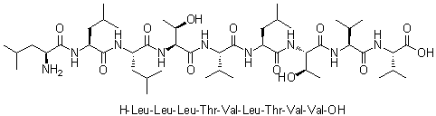 L-Leucyl-L-leucyl-L-leucyl-L-threonyl-L-valyl-L-leucyl-L-threonyl-L-valyl-L-valine molecular structure (CAS 257943-64-9)