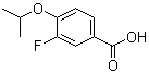 structure of CAS# 258273-30-2, 3-Fluoro-4-isopropoxybenzoic acid;3-Fluoro-4-(1-methylethoxy)benzoic acid