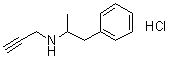 alpha-Methyl-N-2-propynylbenzeneethanamine hydrochloride molecular structure (CAS 2588-96-7)
