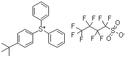 4-叔-丁基苯基二苯基锍九氟丁烷磺酸盐分子结构 (CAS 258872-05-8)