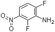 structure of CAS# 25892-09-5, 2,6-Difluoro-3-nitroaniline;2,6-Difluoro-3-nitrobenzenamine