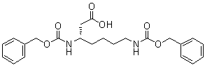 结构式 CAS# 259195-59-0, (3S)-3,7-二[[苄氧羰基]氨基]庚酸