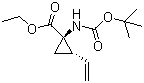 structure of CAS# 259217-95-3, Ethyl (1R,2S)-1-[(tert-butoxycarbonyl)amino]-2-ethenylcyclopropanecarboxylate