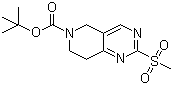结构式 CAS# 259809-79-5, 7,8-二氢-2-(甲磺酰基)吡啶并[4,3-d]嘧啶-6(5H)-甲酸叔丁酯