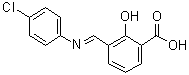 3-[[(4-Chlorophenyl)imino]methyl]-2-hydroxybenzoic acid molecular structure (CAS 259853-21-9)