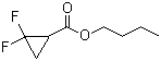 结构式 CAS# 260352-79-2, 2,2-二氟环丙烷甲酸丁酯