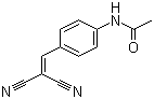 结构式 CAS# 26088-79-9, 2-(4-乙酰氨基苯亚甲基)丙二腈; 2-(4-乙酰氨基亚苄基)丙二腈