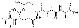 结构式 CAS# 2614-55-3, L-丙氨酰-D-gamma-谷氨酰-L-赖氨酰-D-丙氨酰-D-丙氨酸