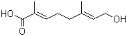 structure of CAS# 26187-80-4, Foliamenthoic acid;(E,E)-8-Hydroxy-2,6-dimethyl-2,6-octadienoic acid