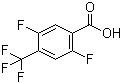 structure of CAS# 261945-05-5, 2,5-Difluoro-4-(trifluoromethyl)benzoic acid