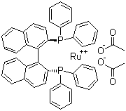 结构式 CAS# 261948-85-0, [(S)-(-)-2,2'-双(二苯基膦)-1,1'-联萘]二乙酸钌(II)