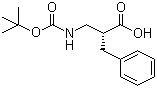 结构式 CAS# 262301-38-2, (R)-2-苄基-3-N-叔丁氧羰基氨基丙酸