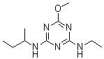 structure of CAS# 26259-45-0, sec-Bumeton;2-Methoxy-4-ethylamino-6-sec-butylamino-s-triazine; Etazin; Etazine; Ezitan; GS 14254; Geigy GS 14254; Secbumeton; Sumitol; Sumitol 80W